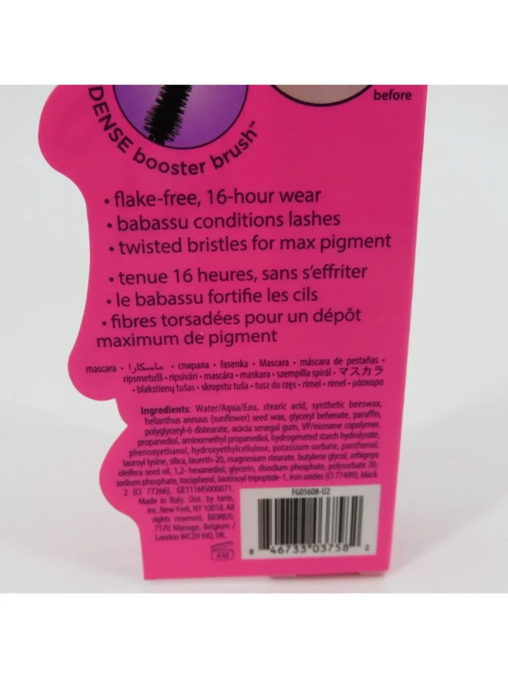Tarte Big Ego Mascara Black .15 fl oz NEW Factory Sealed Lashes Eyelashes NIB